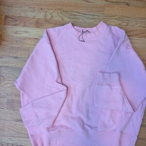 Zara Light Pink Crewneck Oversized Sweatshirt # 105
